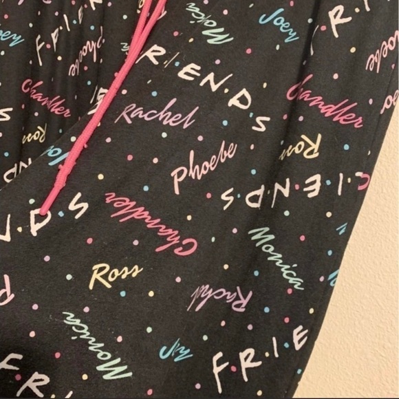 NWT Women's Friends Pajama Pants W/ Tie 2xl sizes Sleep Joggers - Picture 3 of 4
